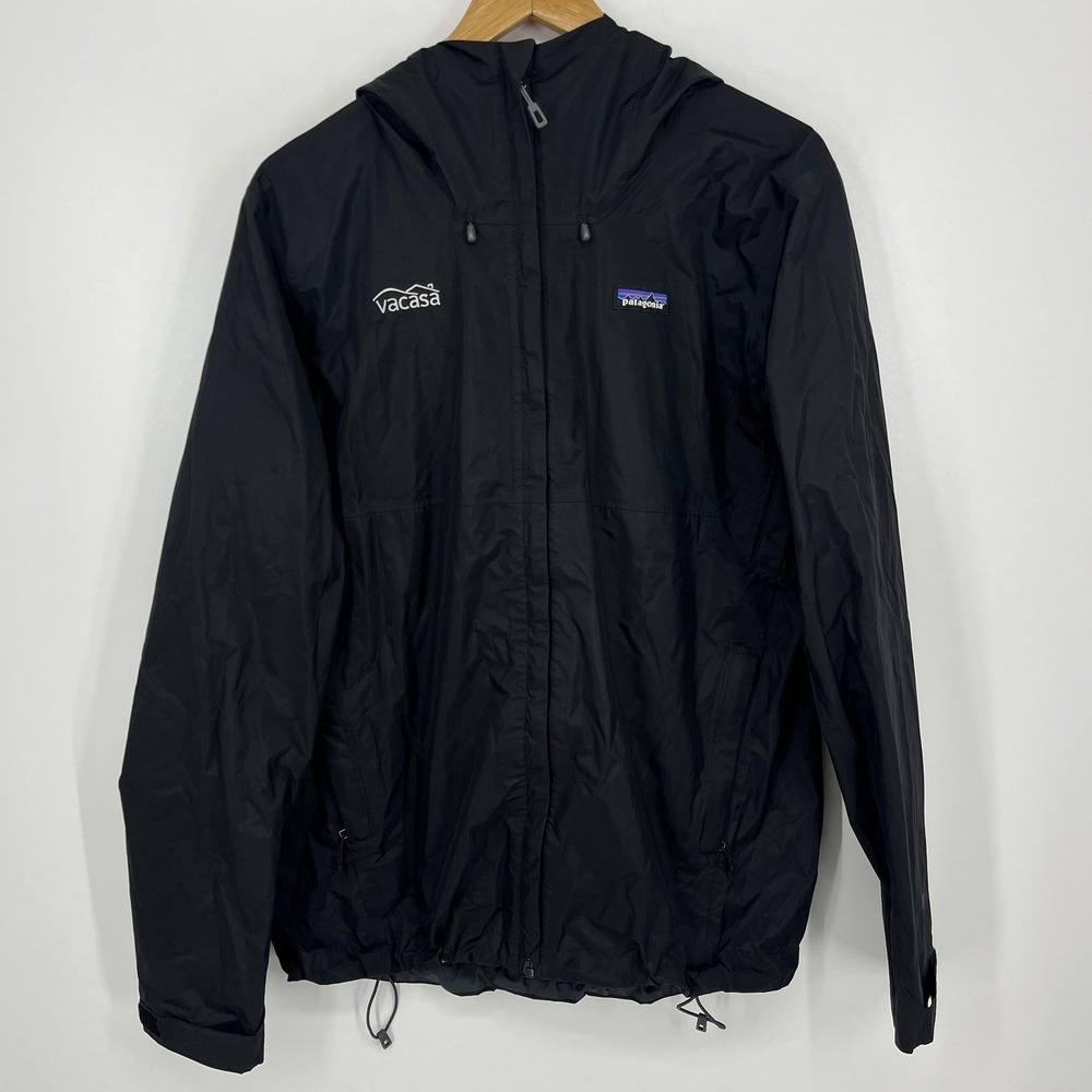 Patagonia Torrentshell H2No Rain Jacket Mens Medium Black Full Zip Hooded